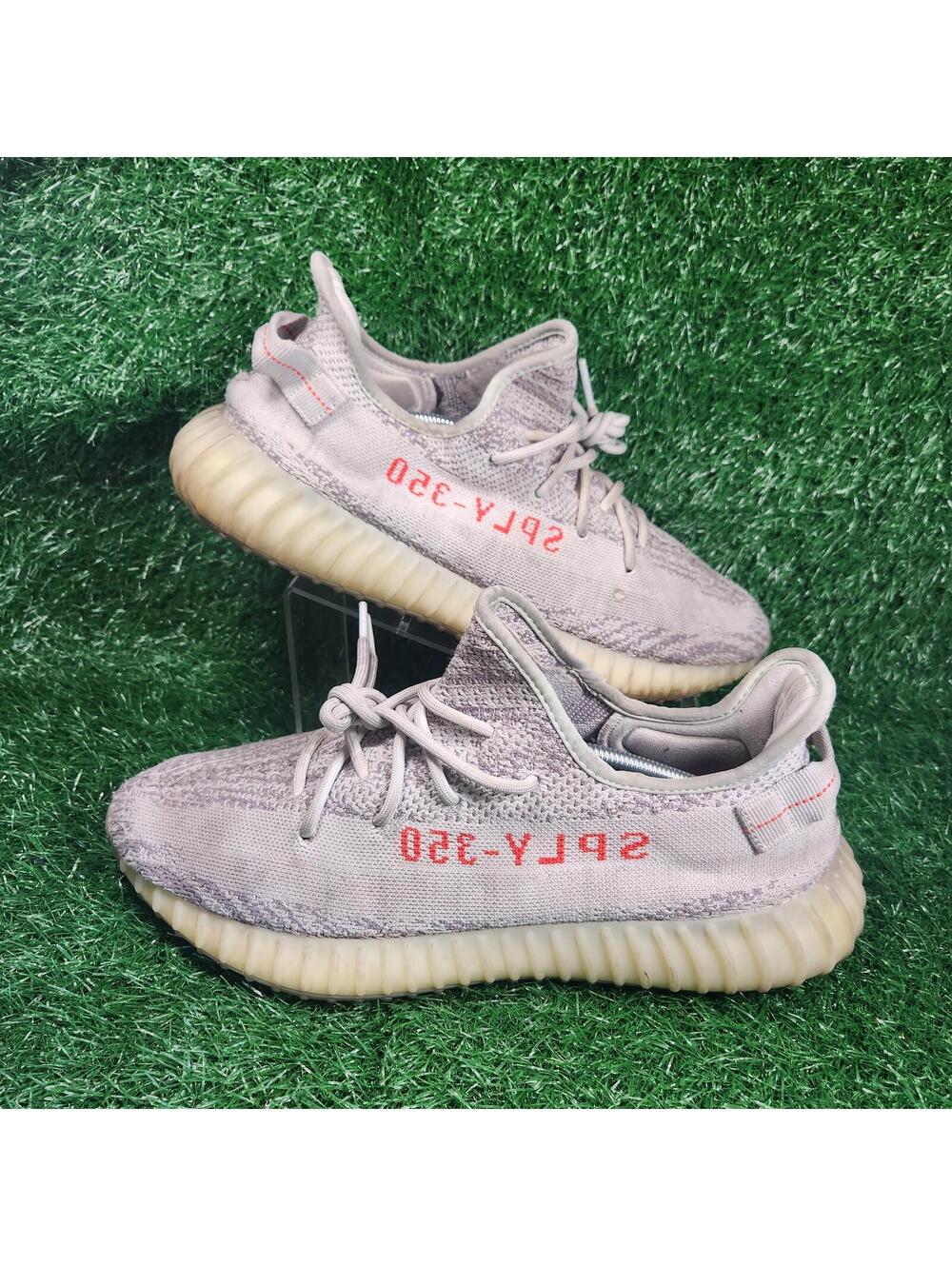 Adidas Yeezy Boost 350 V2 Blue Tint Size 14 Grey Red B37571 Sneaker shoes - Picture 5 of 7